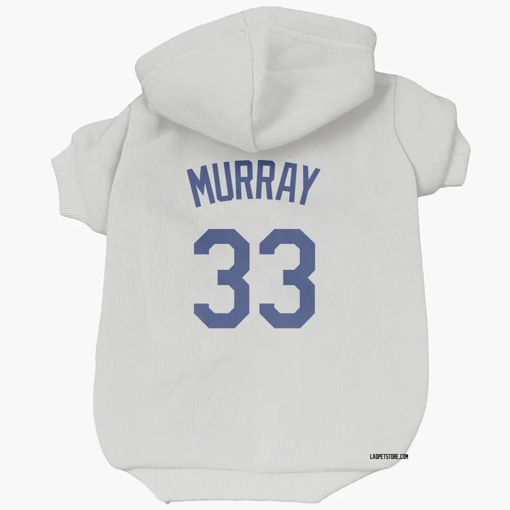 Los Angeles Dodgers Eddie Murray White Pet Hoodie for Dog & Cat