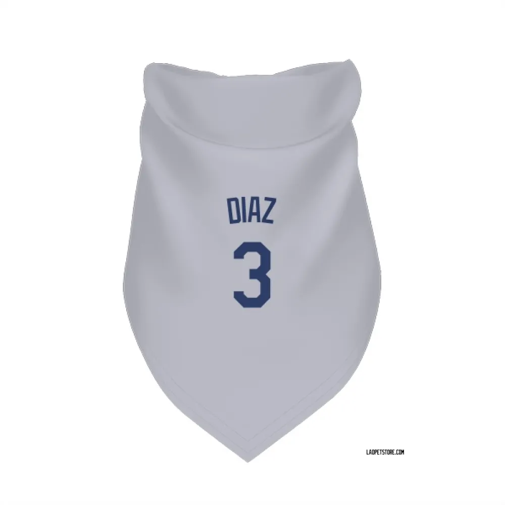 Los Angeles Dodgers Edwin Diaz Gray Pet Bandana for Dog & Cat