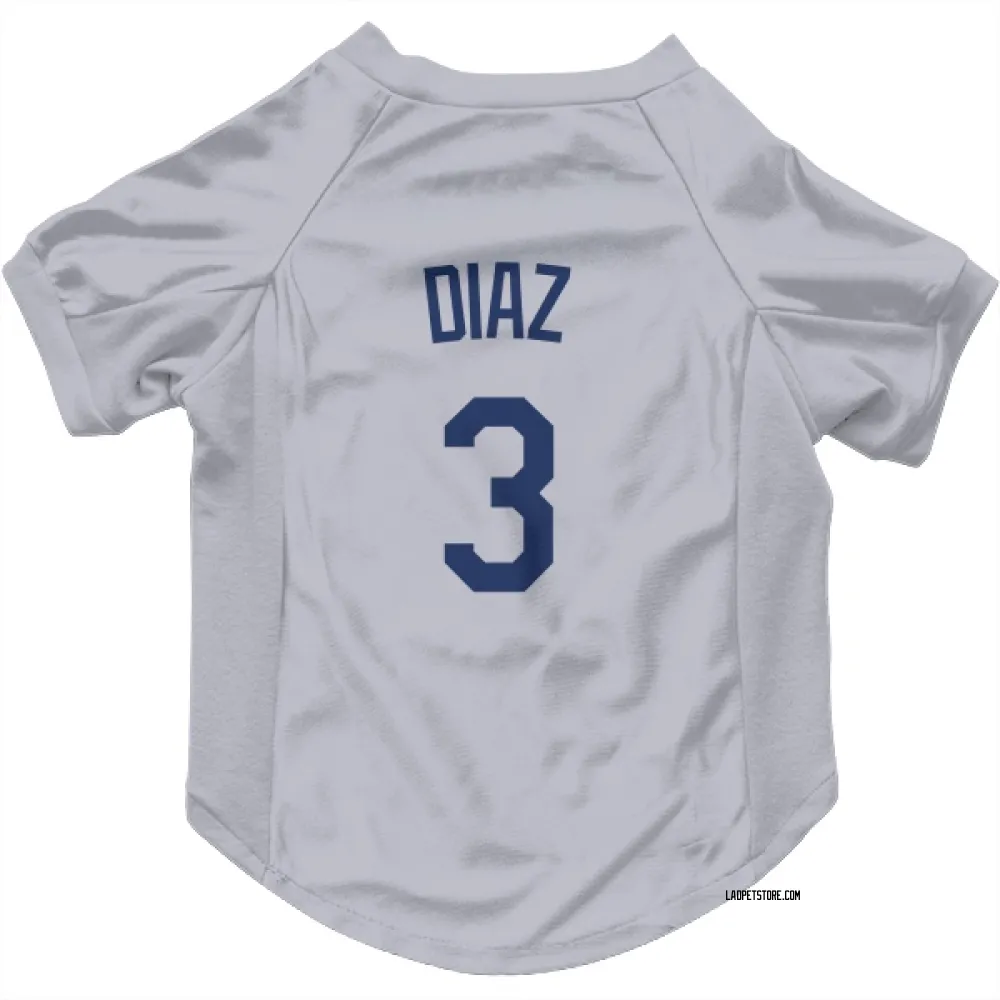 Los Angeles Dodgers Edwin Diaz Gray Pet Jersey for Dog & Cat