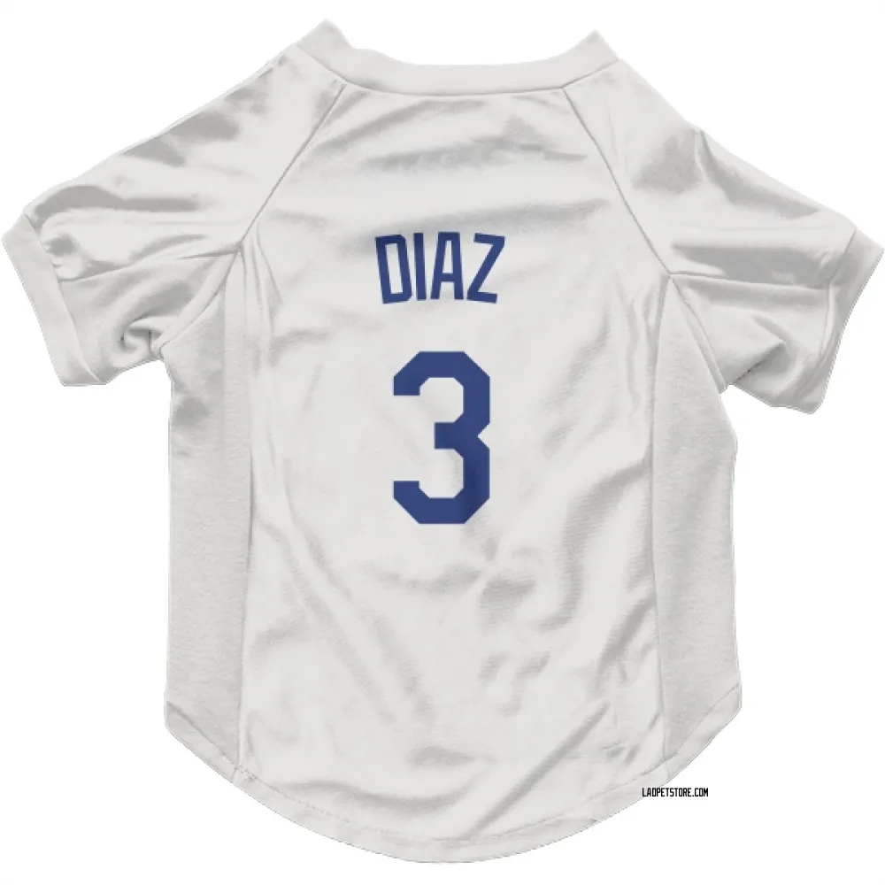 Los Angeles Dodgers Edwin Diaz White Pet Jersey for Dog & Cat