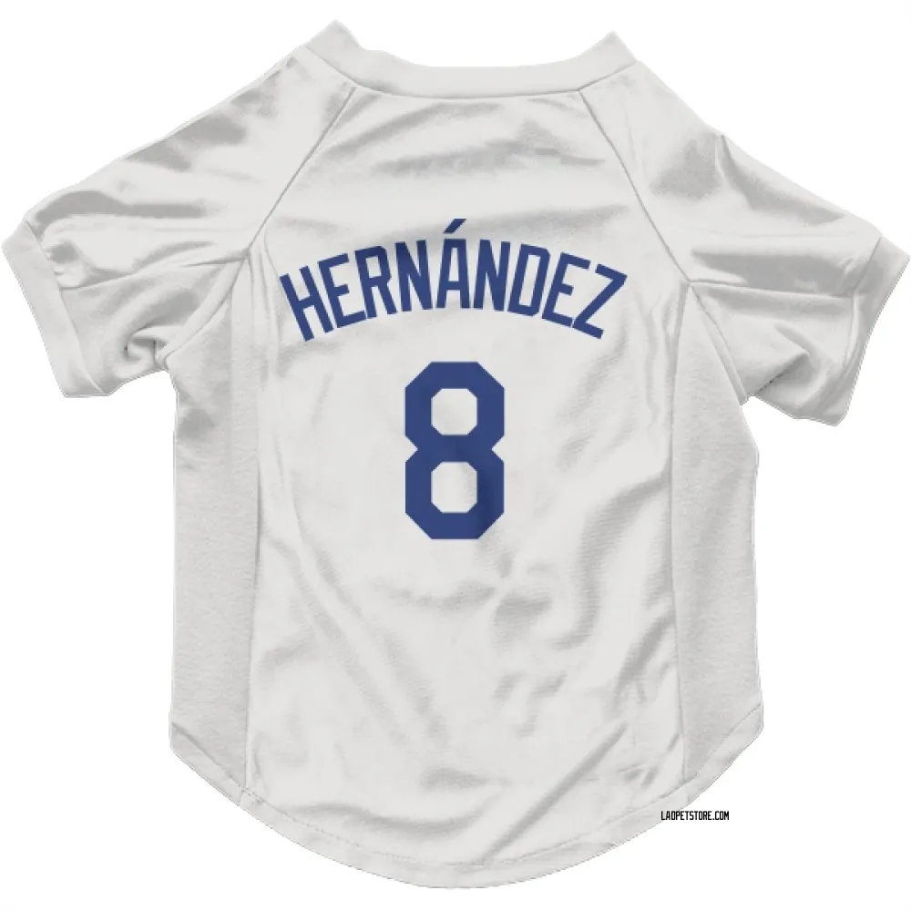 Los Angeles Dodgers Enrique Hernandez White Pet Jersey for Dog & Cat