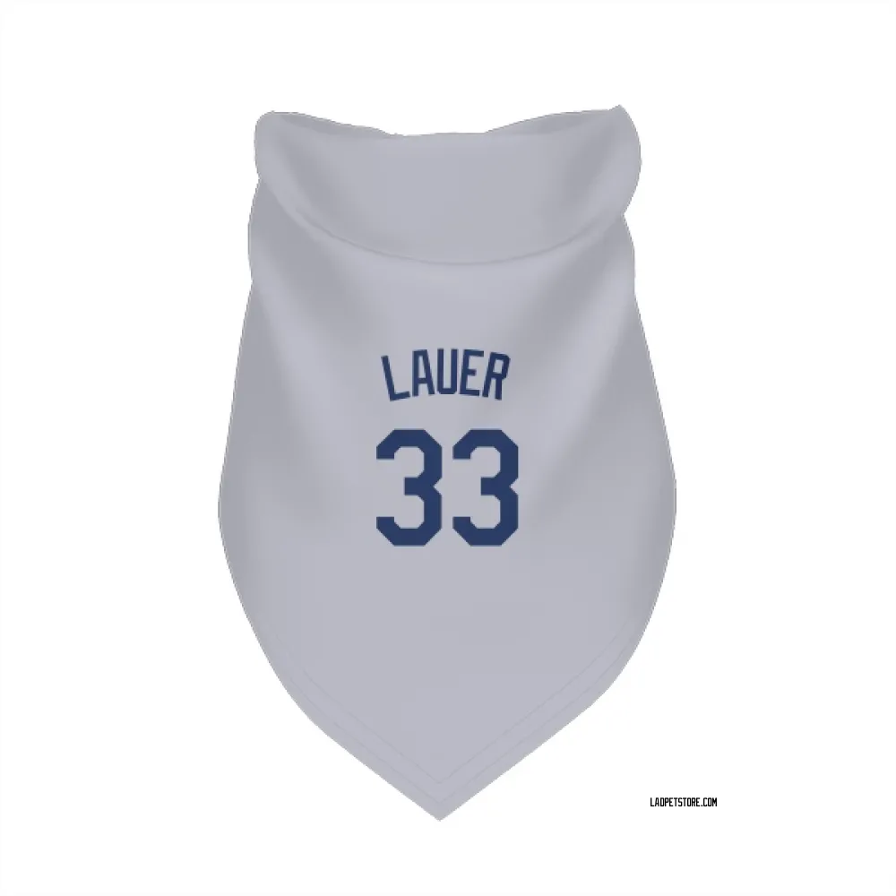 Los Angeles Dodgers Eric Lauer Gray Pet Bandana for Dog & Cat