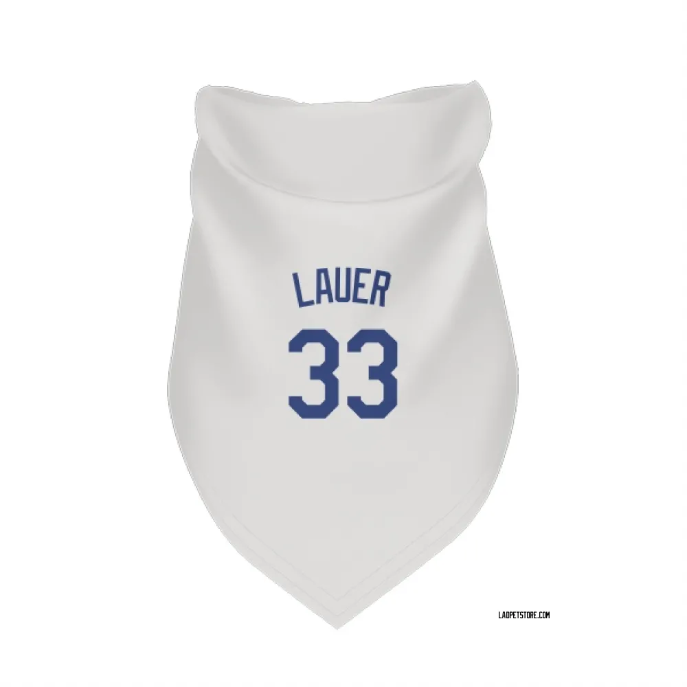 Los Angeles Dodgers Eric Lauer White Pet Bandana for Dog & Cat