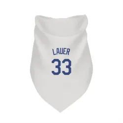 Los Angeles Dodgers Eric Lauer White Pet Bandana for Dog & Cat
