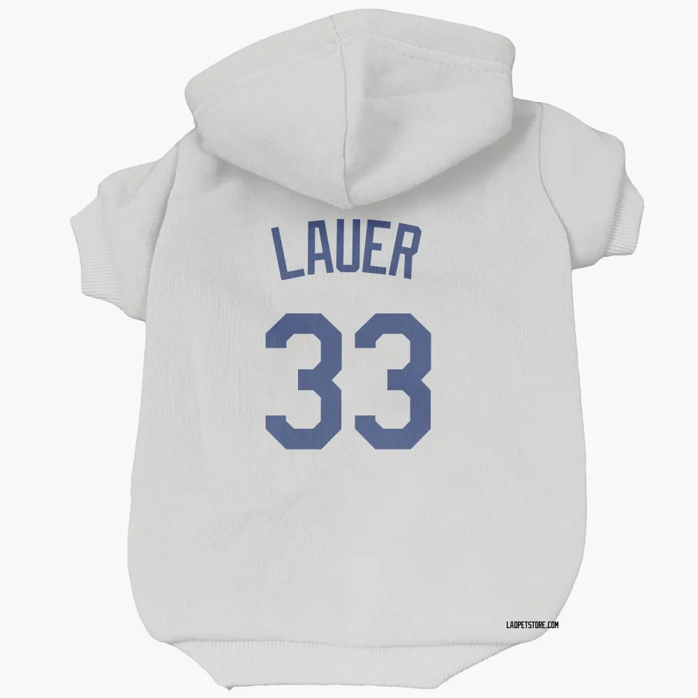 Los Angeles Dodgers Eric Lauer White Pet Hoodie for Dog & Cat