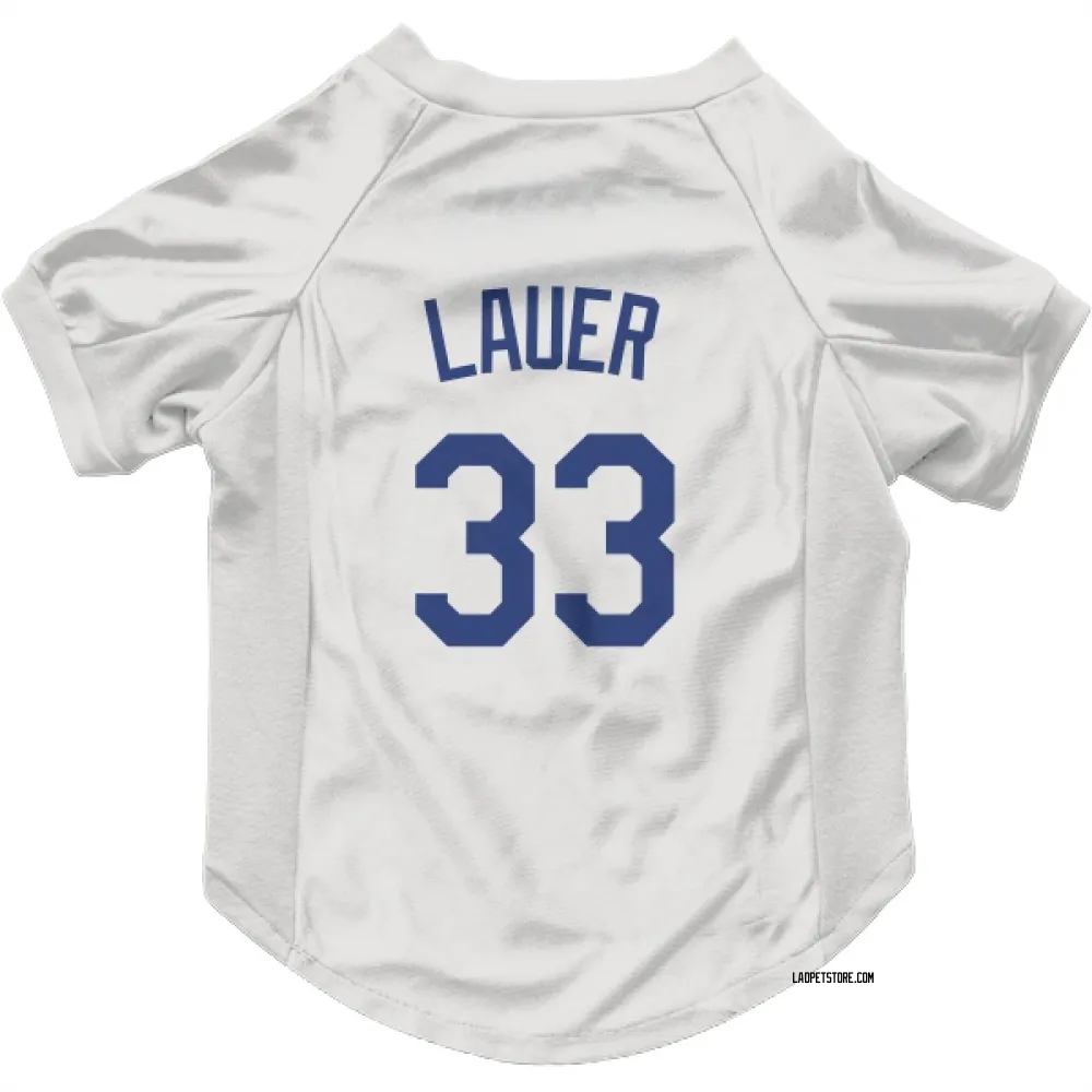 Los Angeles Dodgers Eric Lauer White Pet Jersey for Dog & Cat