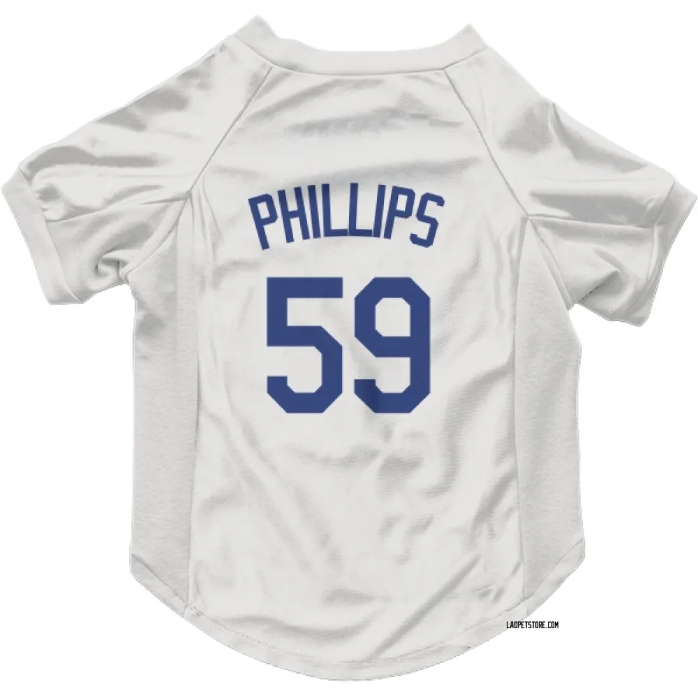Los Angeles Dodgers Evan Phillips White Pet Jersey for Dog & Cat