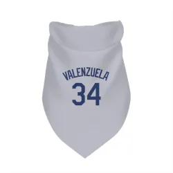 Los Angeles Dodgers Fernando Valenzuela Gray Pet Bandana for Dog & Cat