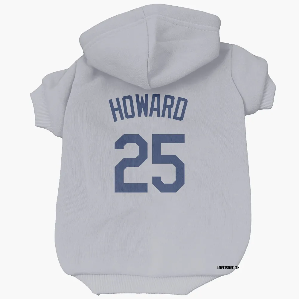 Los Angeles Dodgers Frank Howard Gray Pet Hoodie for Dog & Cat