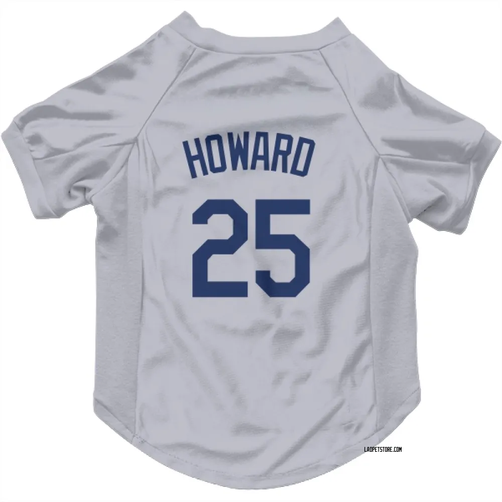 Los Angeles Dodgers Frank Howard Gray Pet Jersey for Dog & Cat