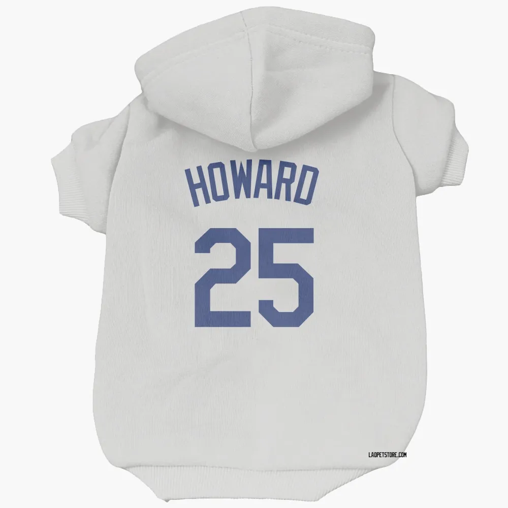 Los Angeles Dodgers Frank Howard White Pet Hoodie for Dog & Cat