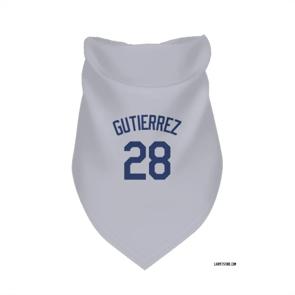 Los Angeles Dodgers Franklin Gutierrez Gray Pet Bandana for Dog & Cat
