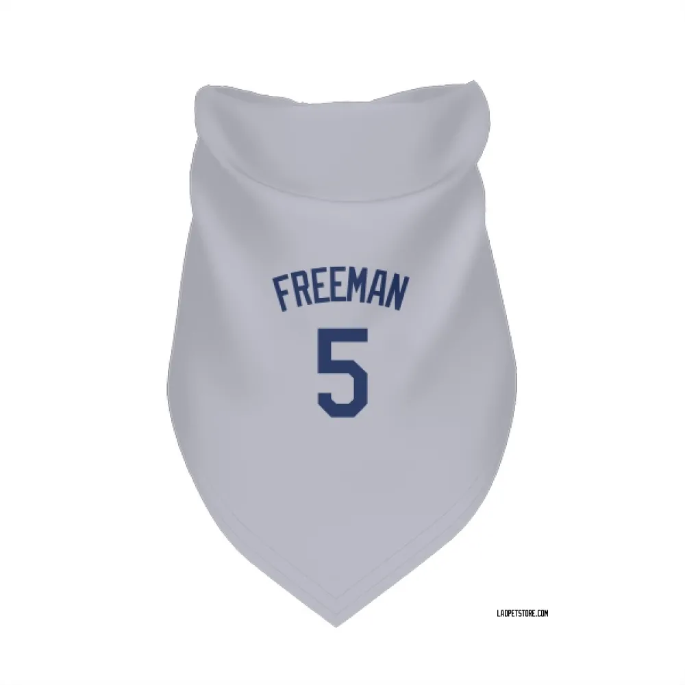 Los Angeles Dodgers Freddie Freeman Gray Pet Bandana for Dog & Cat