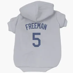 Los Angeles Dodgers Freddie Freeman Gray Pet Hoodie for Dog & Cat