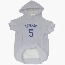 Los Angeles Dodgers Freddie Freeman Gray Pet Hoodie for Dog & Cat