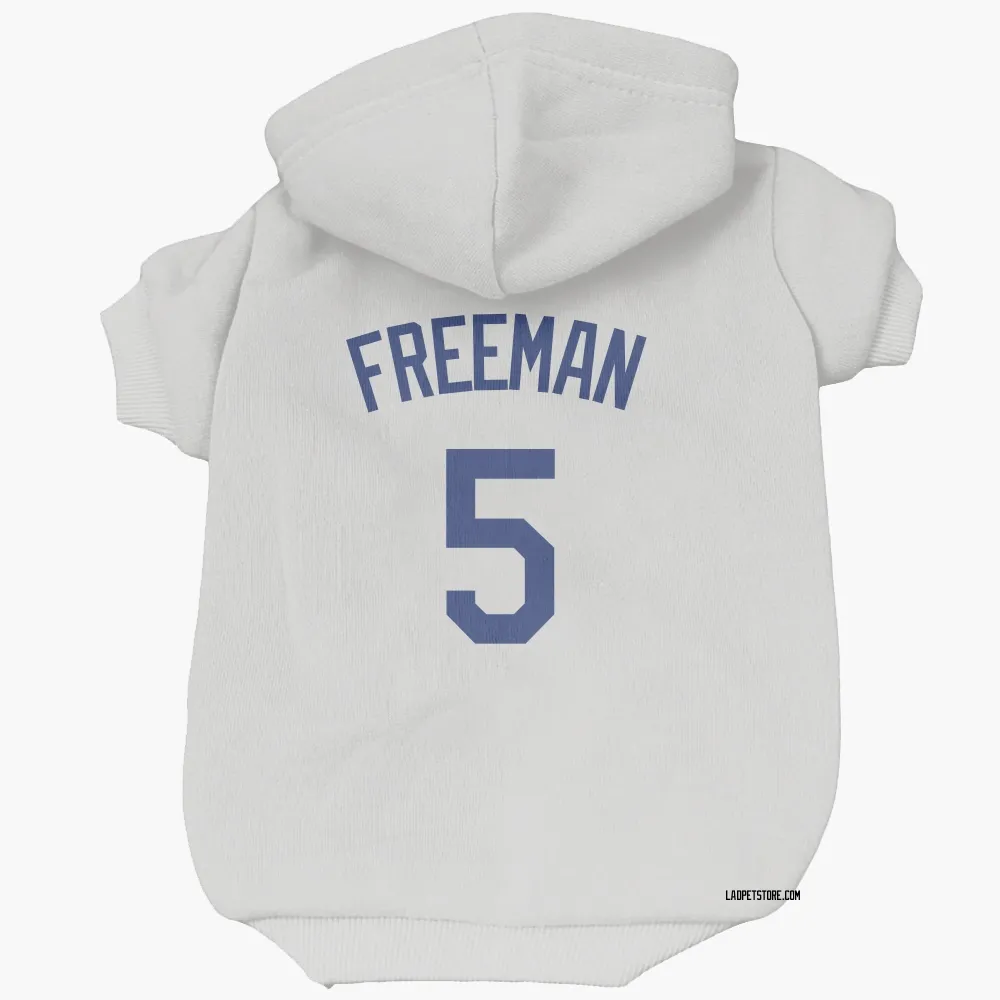 Los Angeles Dodgers Freddie Freeman White Pet Hoodie for Dog & Cat