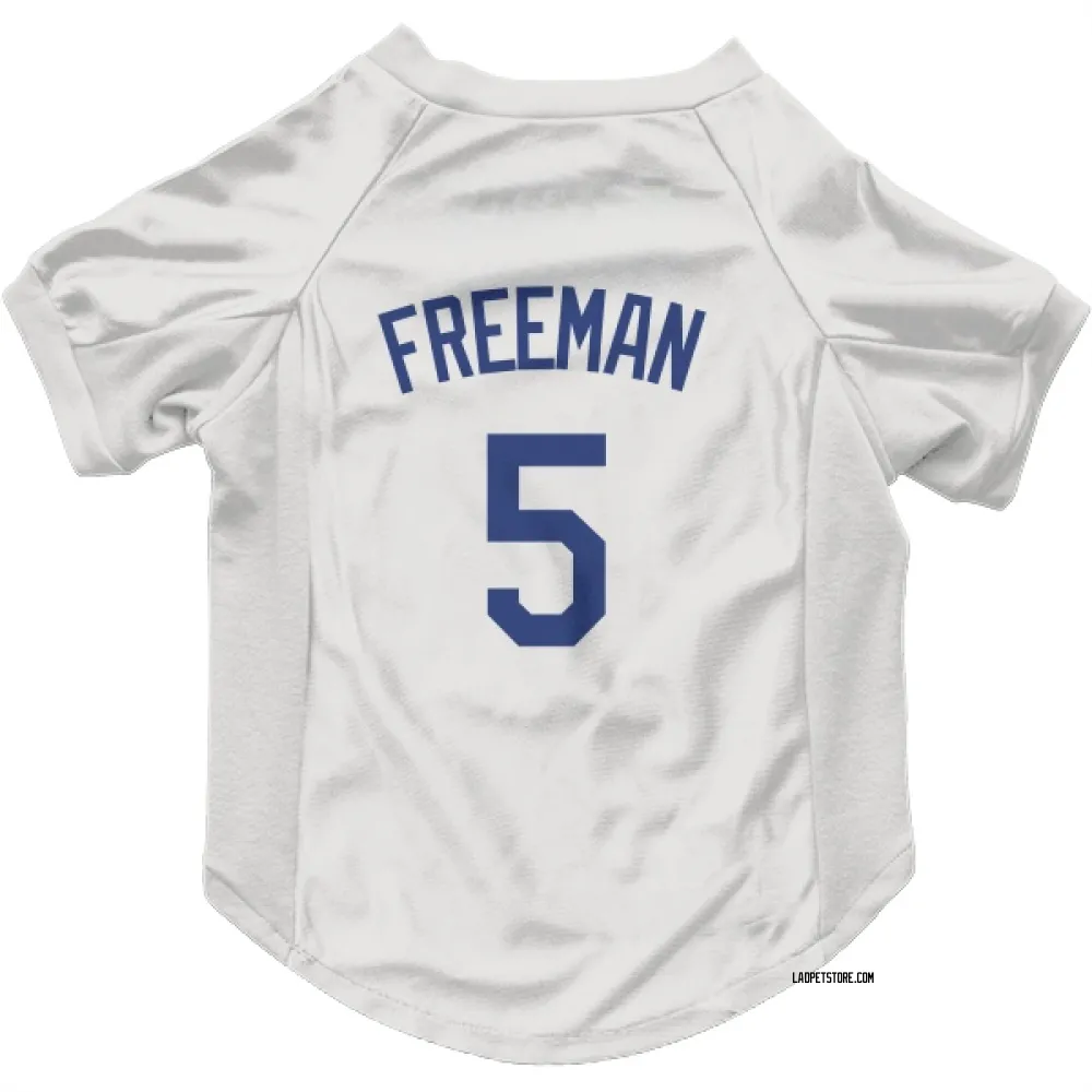 Los Angeles Dodgers Freddie Freeman White Pet Jersey for Dog & Cat