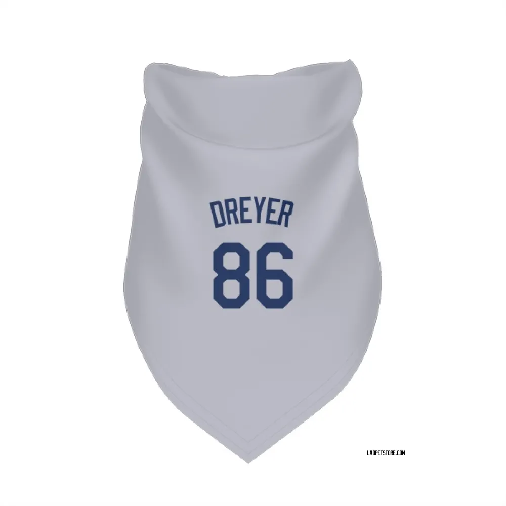 Los Angeles Dodgers Jack Dreyer Gray Pet Bandana for Dog & Cat