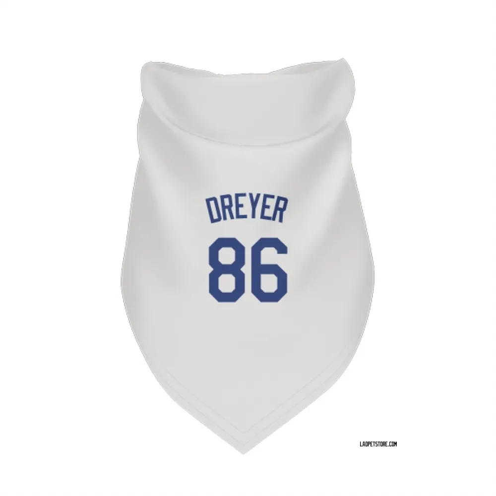 Los Angeles Dodgers Jack Dreyer White Pet Bandana for Dog & Cat