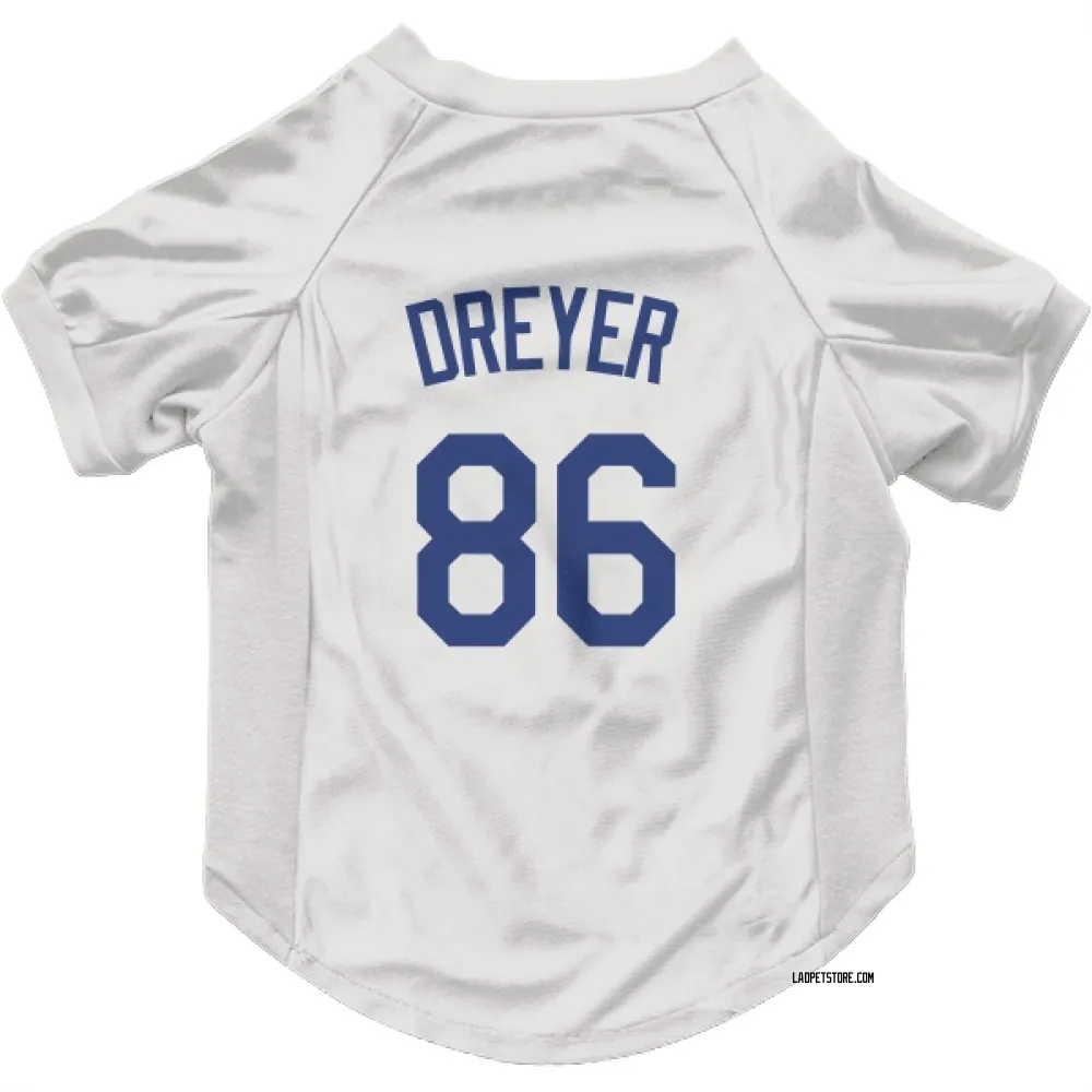Los Angeles Dodgers Jack Dreyer White Pet Jersey for Dog & Cat