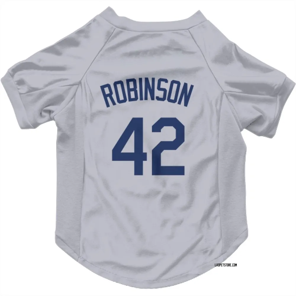 Los Angeles Dodgers Jackie Robinson Gray Pet Jersey for Dog & Cat