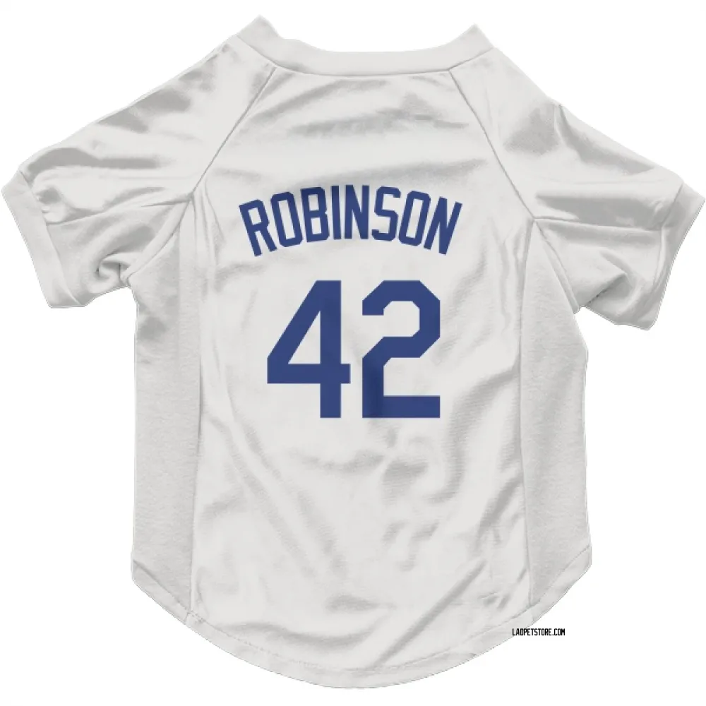 Los Angeles Dodgers Jackie Robinson White Pet Jersey for Dog & Cat