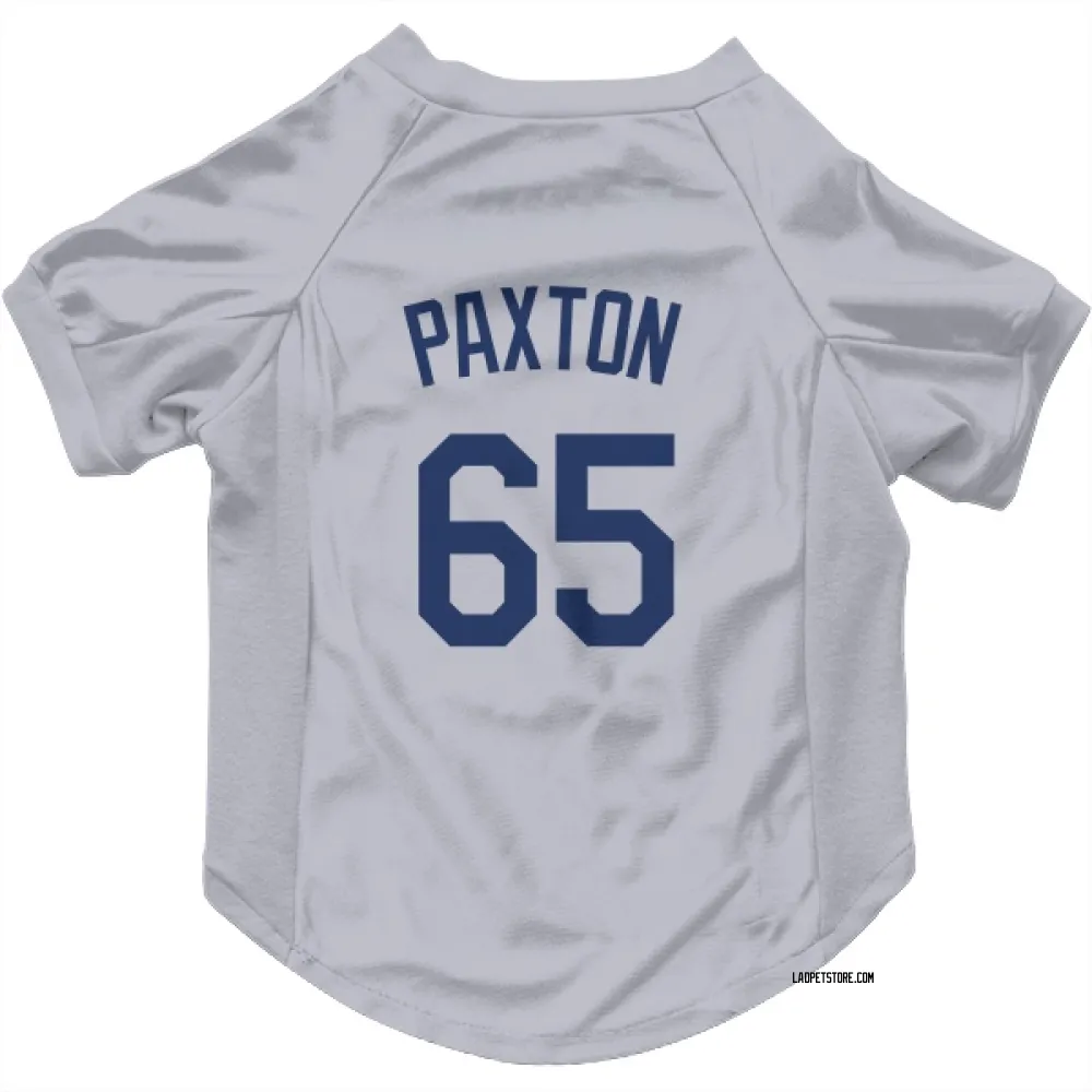 Los Angeles Dodgers James Paxton Gray Pet Jersey for Dog & Cat