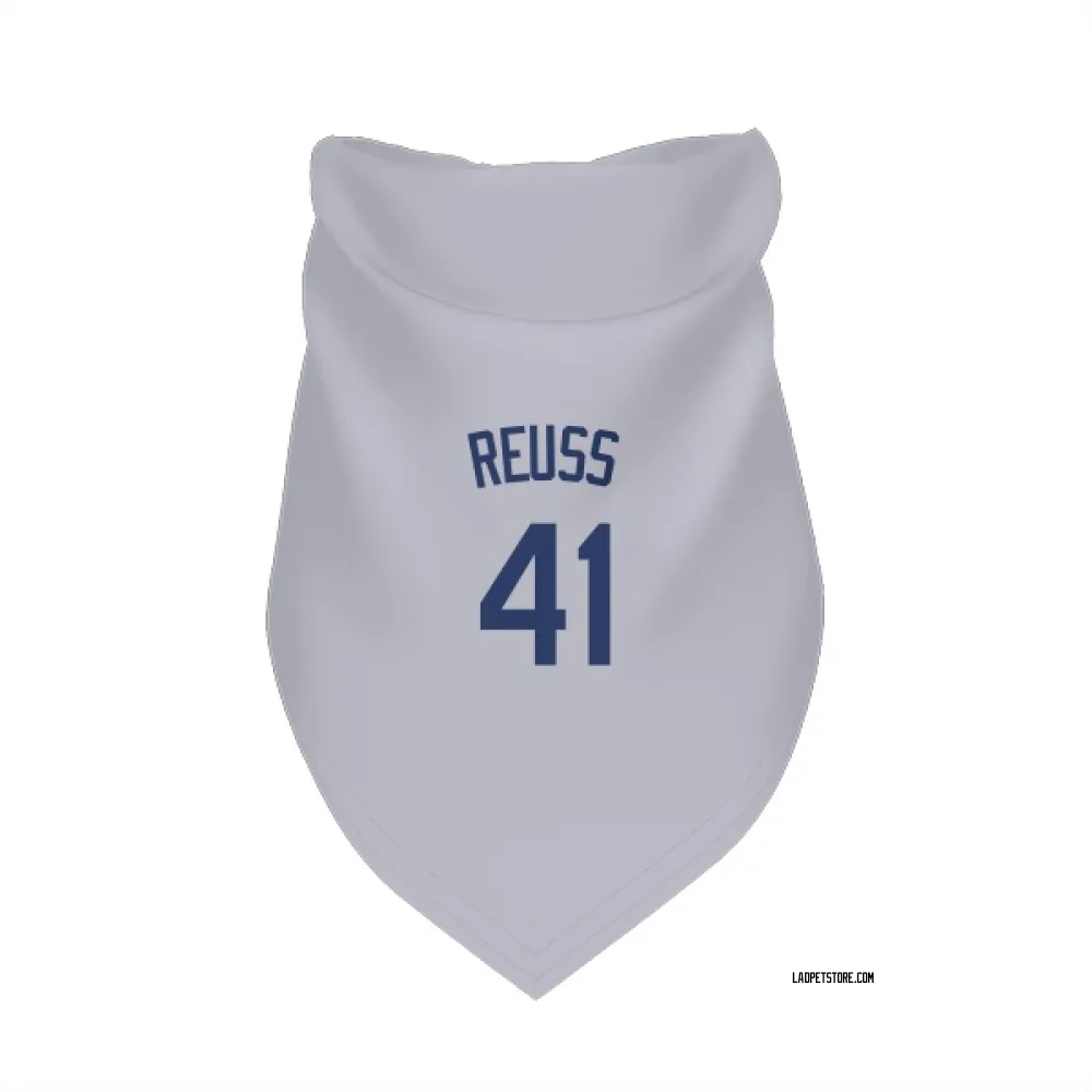 Los Angeles Dodgers Jerry Reuss Gray Pet Bandana for Dog & Cat