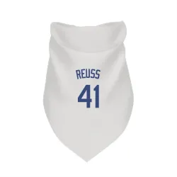 Los Angeles Dodgers Jerry Reuss White Pet Bandana for Dog & Cat