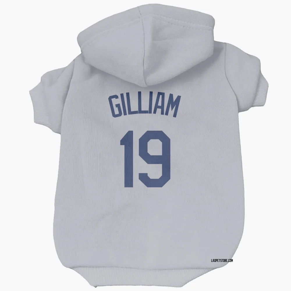 Los Angeles Dodgers Jim Gilliam Gray Pet Hoodie for Dog & Cat