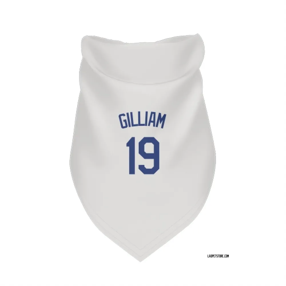 Los Angeles Dodgers Jim Gilliam White Pet Bandana for Dog & Cat