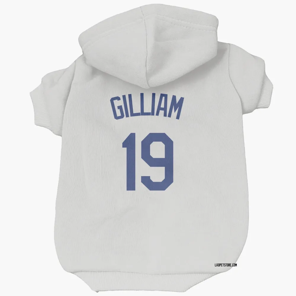 Los Angeles Dodgers Jim Gilliam White Pet Hoodie for Dog & Cat