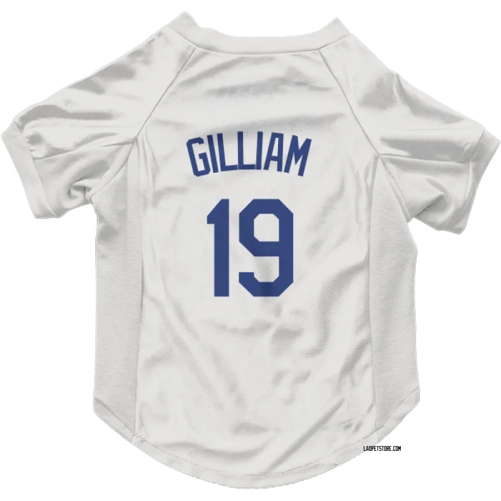 Los Angeles Dodgers Jim Gilliam White Pet Jersey for Dog & Cat