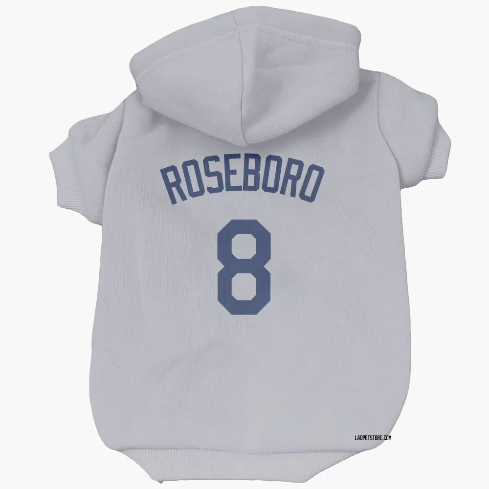 Los Angeles Dodgers John Roseboro Gray Pet Hoodie for Dog & Cat