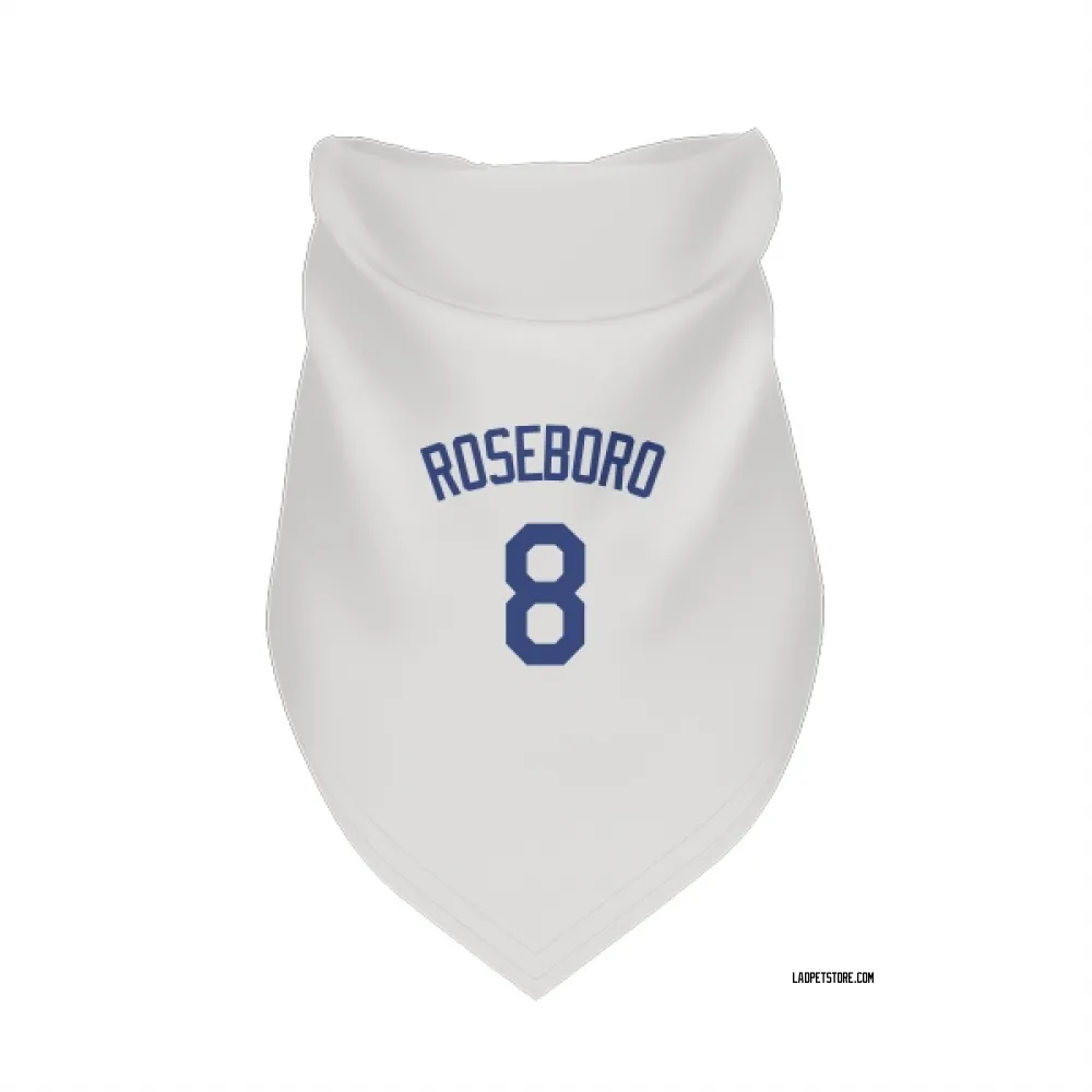 Los Angeles Dodgers John Roseboro White Pet Bandana for Dog & Cat