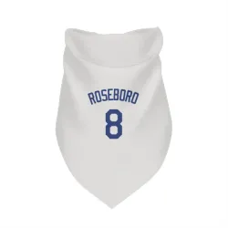 Los Angeles Dodgers John Roseboro White Pet Bandana for Dog & Cat