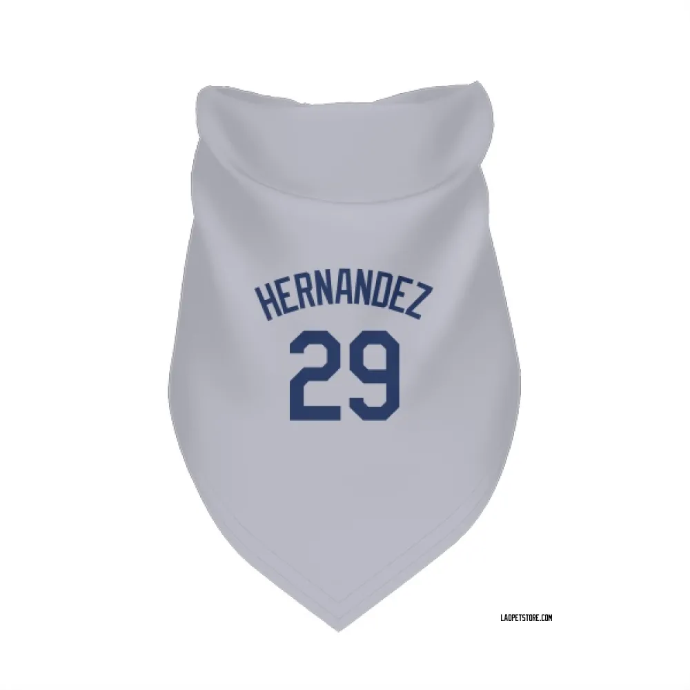 Los Angeles Dodgers Jonathan Hernandez Gray Pet Bandana for Dog & Cat