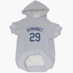 Los Angeles Dodgers Jonathan Hernandez Gray Pet Hoodie for Dog & Cat