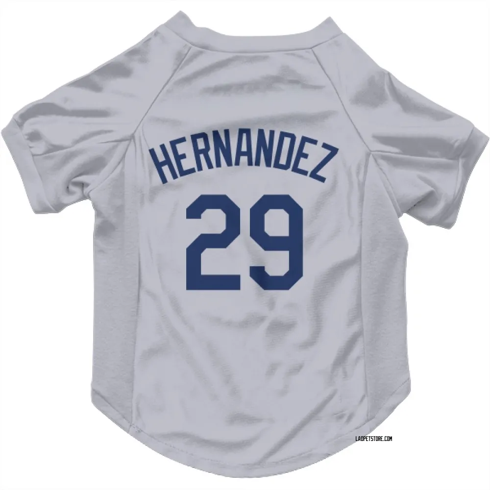 Los Angeles Dodgers Jonathan Hernandez Gray Pet Jersey for Dog & Cat