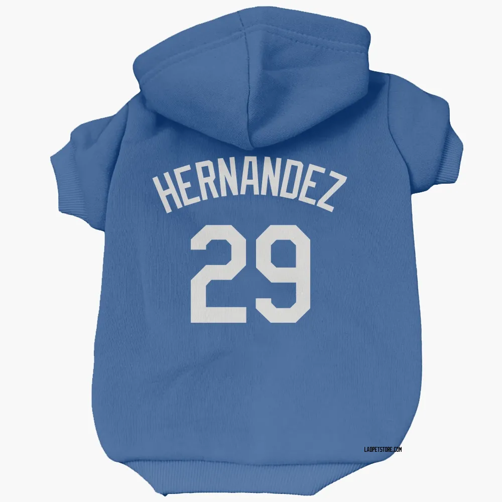 Los Angeles Dodgers Jonathan Hernandez Royal Pet Hoodie for Dog & Cat