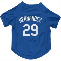 Los Angeles Dodgers Jonathan Hernandez Royal Pet Jersey for Dog & Cat