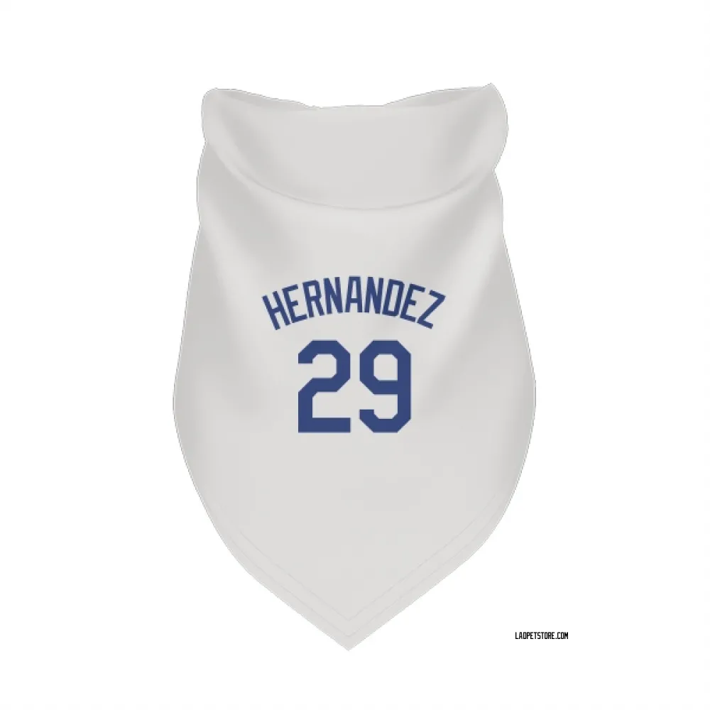 Los Angeles Dodgers Jonathan Hernandez White Pet Bandana for Dog & Cat