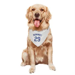 Los Angeles Dodgers Jonathan Hernandez White Pet Bandana for Dog & Cat