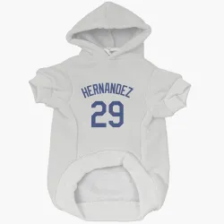 Los Angeles Dodgers Jonathan Hernandez White Pet Hoodie for Dog & Cat