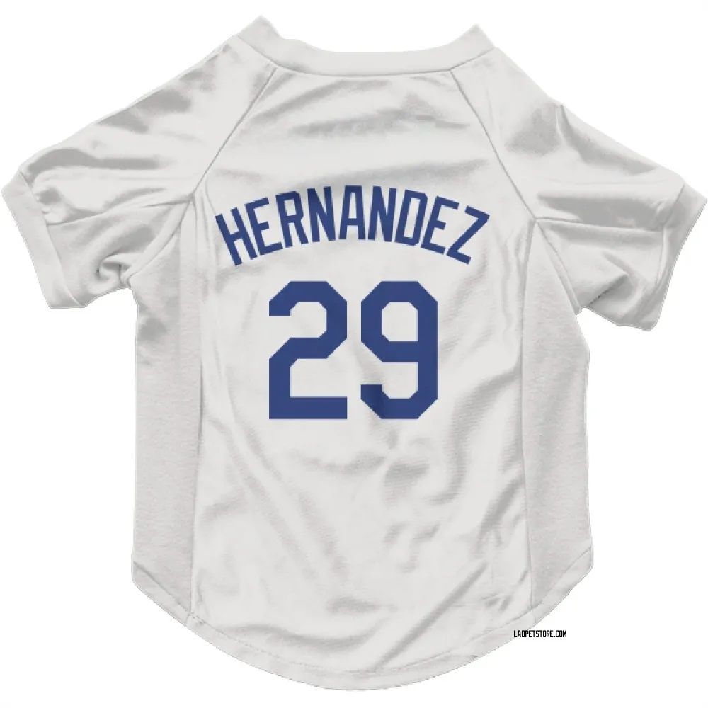 Los Angeles Dodgers Jonathan Hernandez White Pet Jersey for Dog & Cat