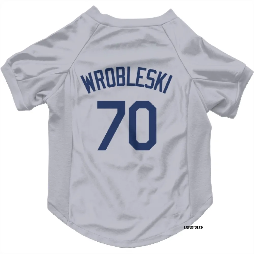 Los Angeles Dodgers Justin Wrobleski Gray Pet Jersey for Dog & Cat