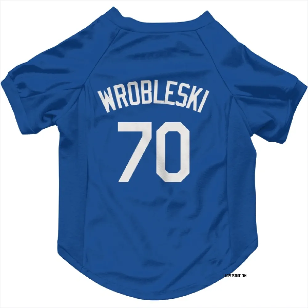 Los Angeles Dodgers Justin Wrobleski Royal Pet Jersey for Dog & Cat