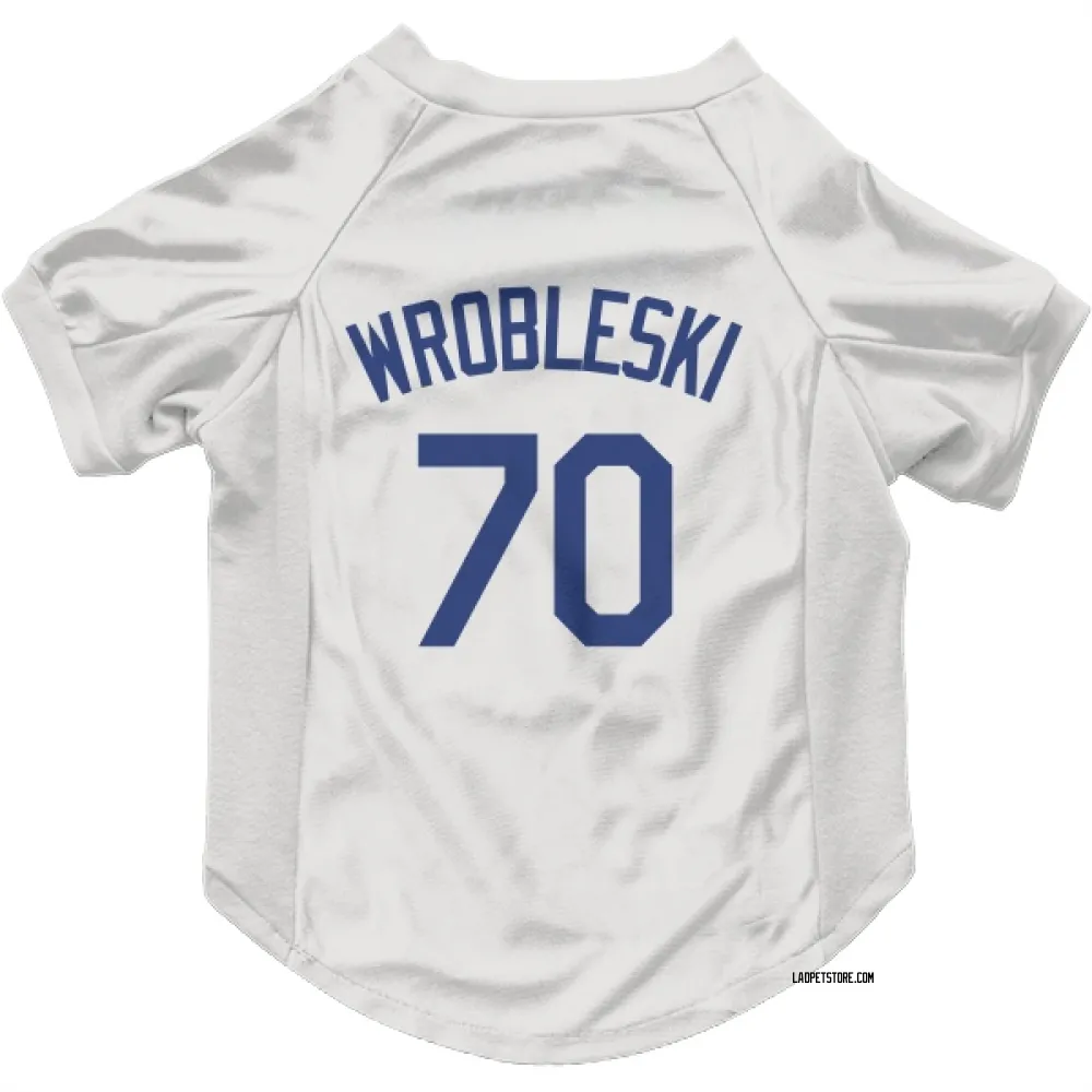Los Angeles Dodgers Justin Wrobleski White Pet Jersey for Dog & Cat
