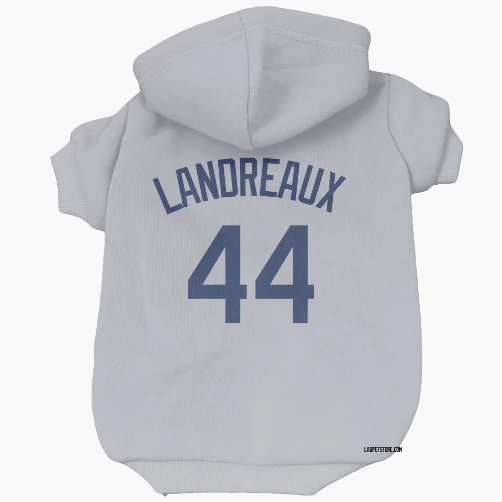 Los Angeles Dodgers Ken Landreaux Gray Pet Hoodie for Dog & Cat