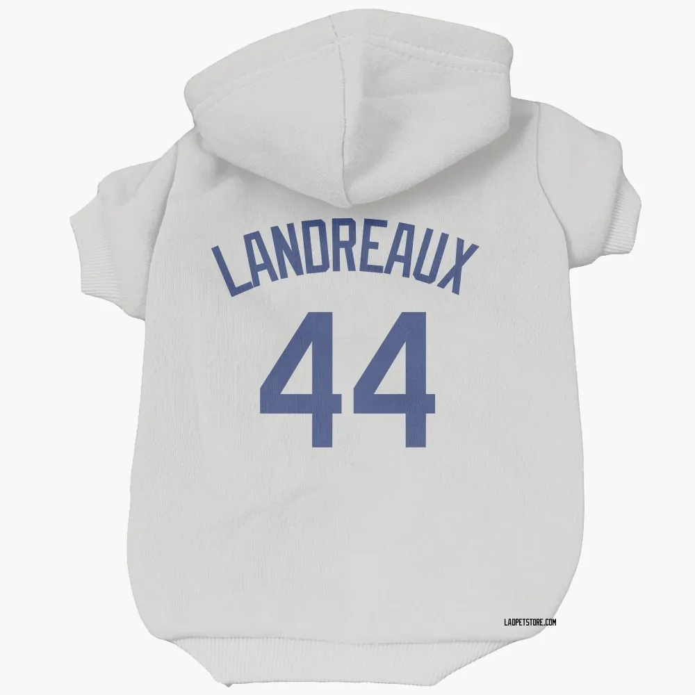 Los Angeles Dodgers Ken Landreaux White Pet Hoodie for Dog & Cat